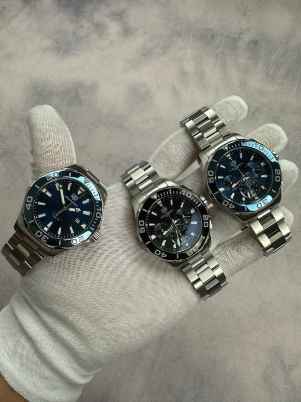 TAG Heuer Aquaracer Chronograph CAY111 with Silver Chain Strap