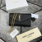 YSL Saint Laurent Paris Crossbody Bag With Cash Pouch in Black Colour With Golden Logo