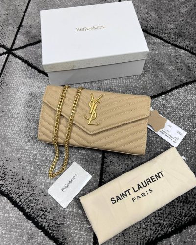 YSL Saint Laurent Paris Crossbody Bag With Cash Pouch in Beige Colour YSL Saint Laurent Paris Crossbody Bag With Cash Pouch in Beige Colour