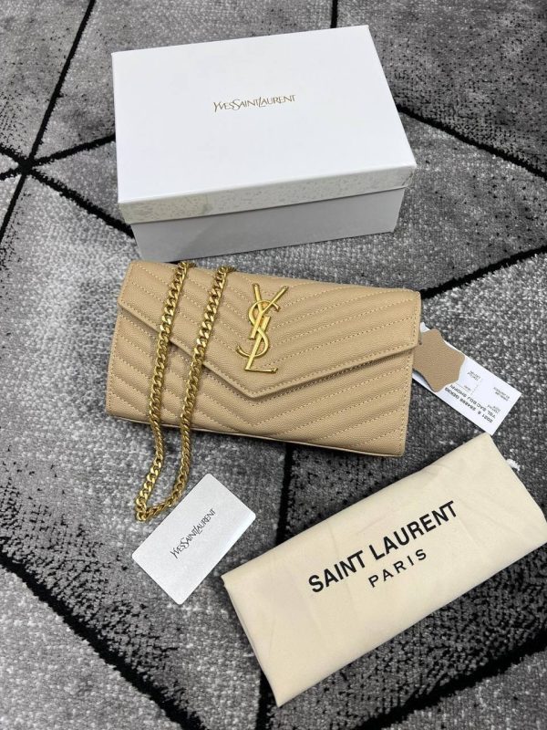 YSL Saint Laurent Paris Crossbody Bag With Cash Pouch in Beige Colour YSL Saint Laurent Paris Crossbody Bag With Cash Pouch in Beige Colour