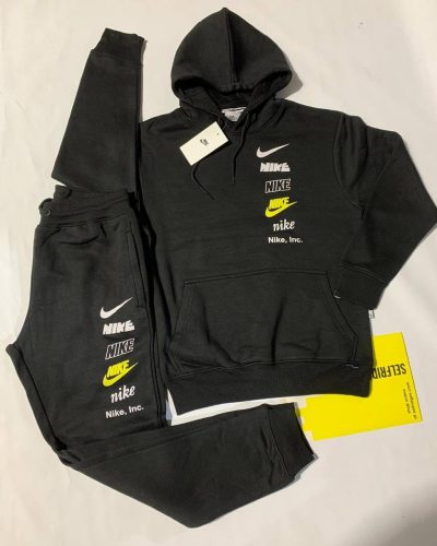 Nike Flex Pro Tracksuit Black Printed with Pullover Hoodie