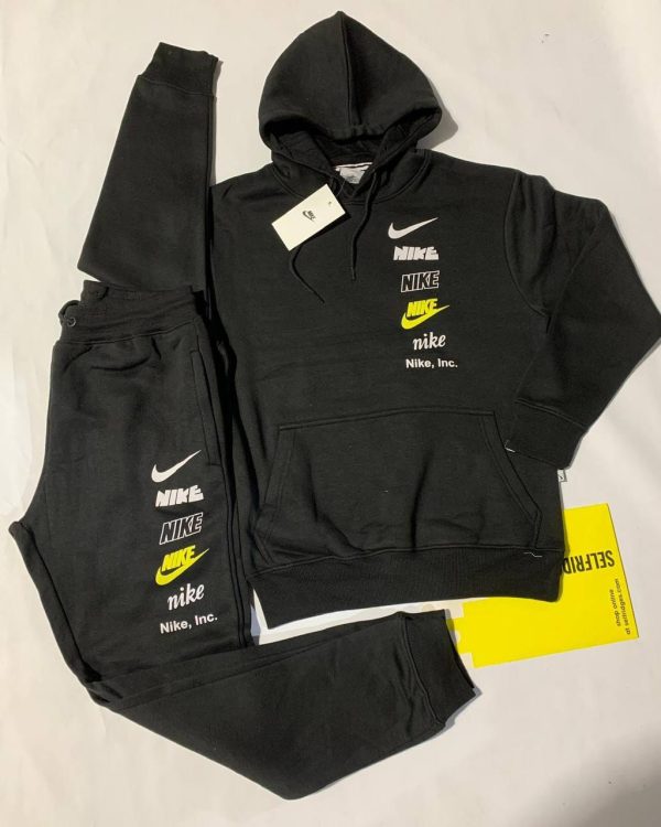 Nike Flex Pro Tracksuit Black Printed with Pullover Hoodie