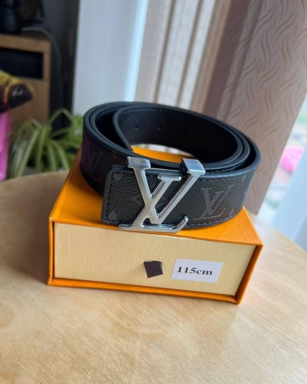 Louis Vuitton Monogram Graphite Luise Vitton Belt Men’s Women’s Rep Black Supreme Grey