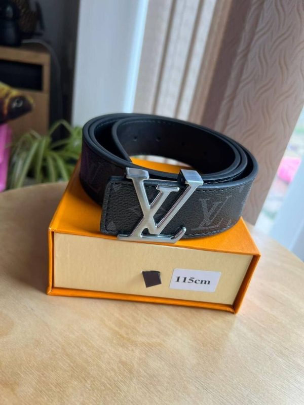 Louis Vuitton Monogram Graphite Luise Vitton Belt Men’s Women’s Rep Black Supreme Grey