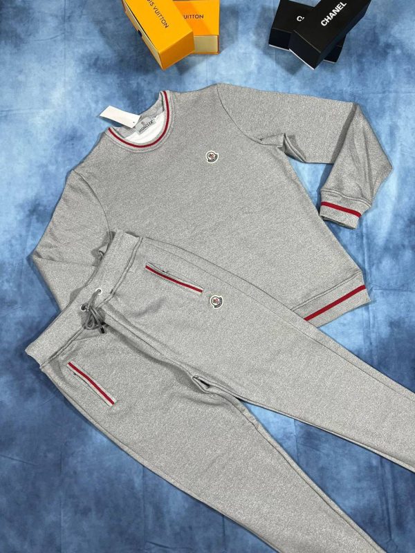 Moncler Men’s Women’s Reps Full Tracksuits Long Sleeves in grey color Moncler Men’s Women’s Reps Full Tracksuits Long Sleeves in grey color