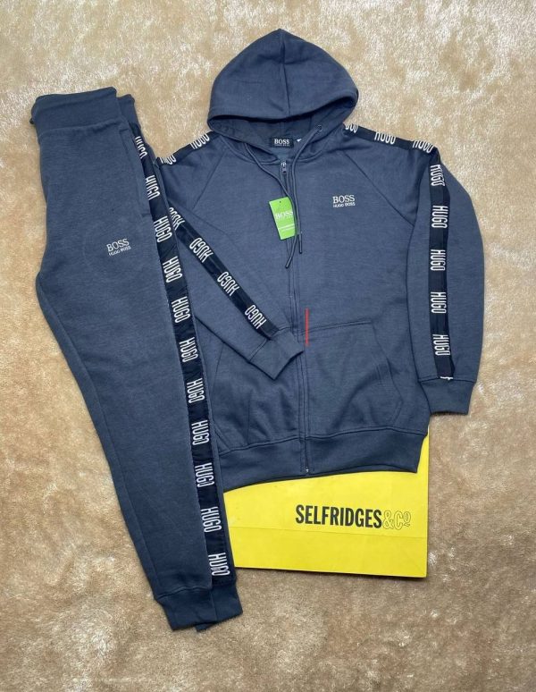 Hugo Boss Men Logo Tracksuit in dark grey color Hugo Boss Men Logo Tracksuit in dark grey color