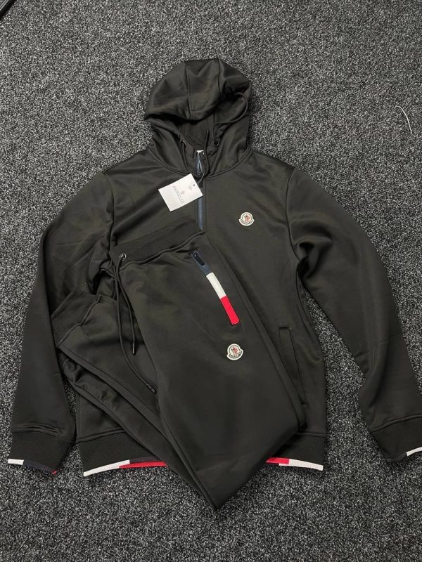 Moncler Men Women Rep Full Tracksuits Hoodie in green color