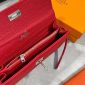 Hermes Kelly Long Wallet Padlock Design Women Luxury Bag in Red Color