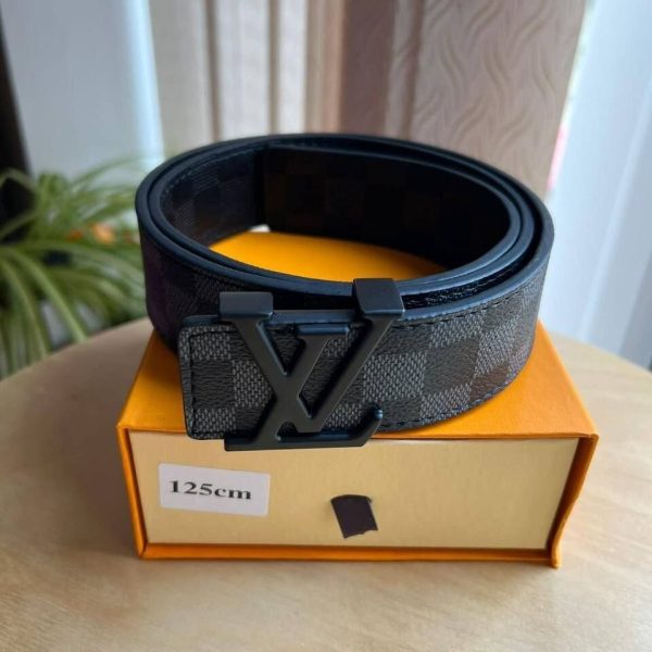 Louis Vuitton Damier Graphite Black Grey Checkered Belt