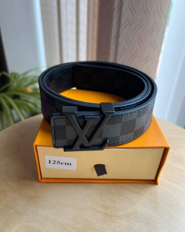 Louis Vuitton Damier Graphite Black Grey Checkered Belt
