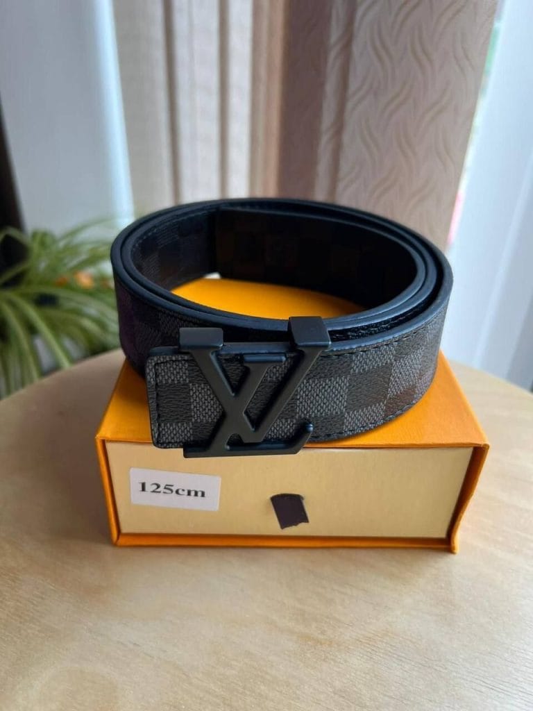 Louis Vuitton Damier Graphite Black Grey Checkered Belt