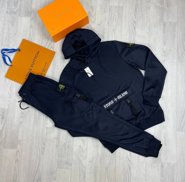 Stone Island Tracksuit in blue Color Stone Island Tracksuit in blue Color