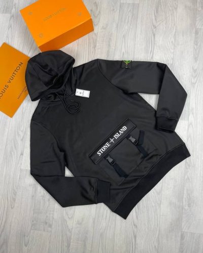 Stone Island Tracksuit in black Color