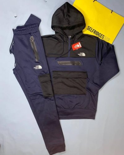 The North Face Men's Tracksuit in navy blue color