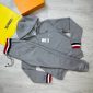 Moncler Men Women Rep Full Tracksuits Hoodie in grey color
