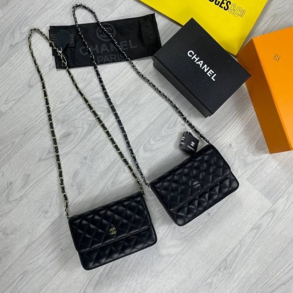 Chanel Grained Calfskin Mini Flap Bag Premium A+ Replica with Gold & Silver Chain Strap