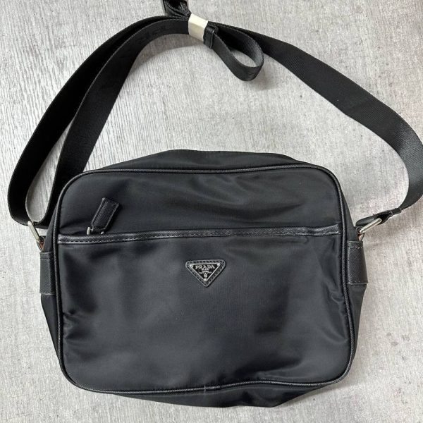 Men Messenger Black Bag