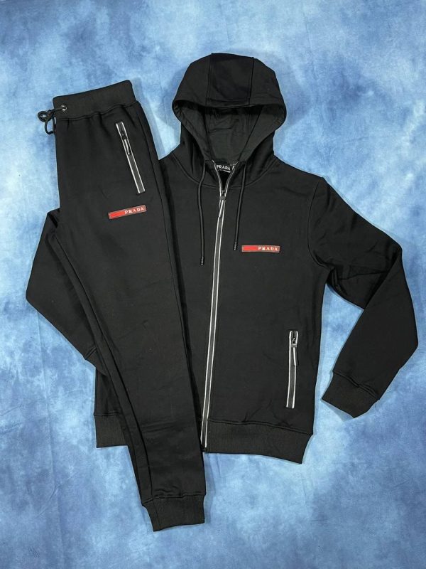 Prada Milano Men Replica Tracksuit Prada Milano Men Replica Tracksuit in black color
