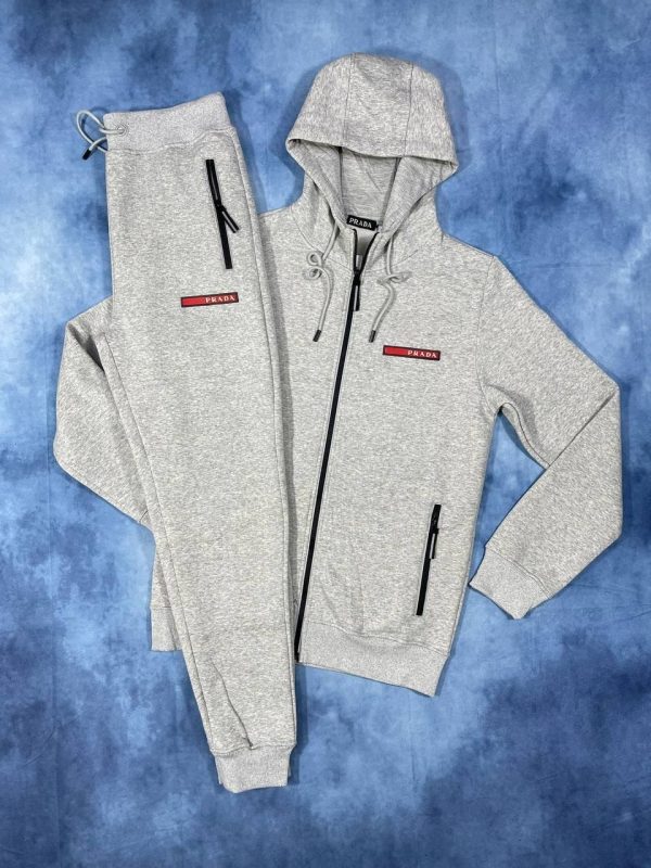 Prada Milano Men Replica Tracksuit in grey color Prada Milano Men Replica Tracksuit in grey color