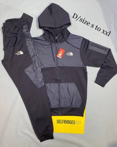 The North Face Tracksuit with Hoodies in grey color