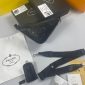 Prada Milano Triangle Leather Shoulder Bag In Black Colour