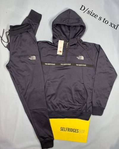 The North Face Zipper Tracksuit in Grey Color