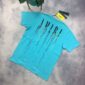 Amiri Men’s Women’s Replica Paint Drip Top T-shirts in blue color