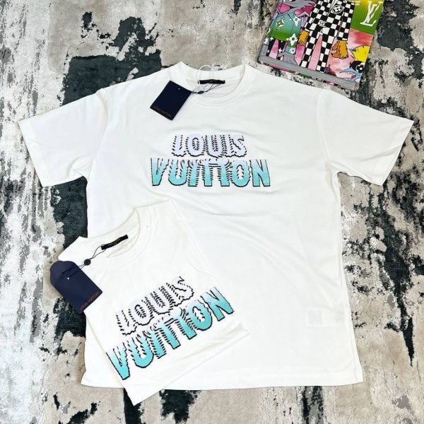 Louis Vuitton Printed Mens Womens T-shirt in White