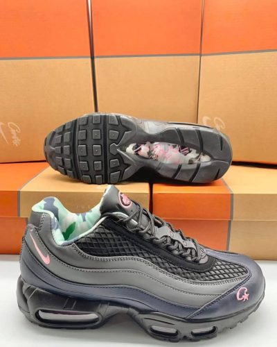 Nike Air Max 95 SP Corteiz Black Grey Men Low Trainers Sale UK