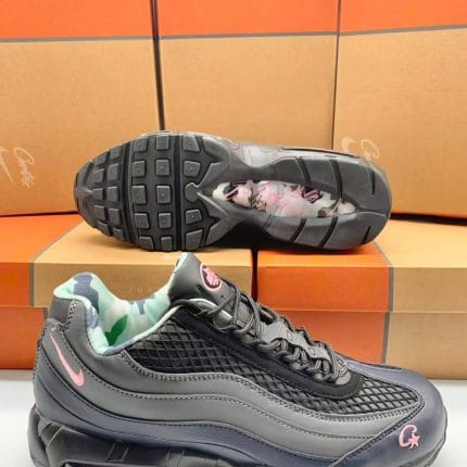 Nike Air Max 95 SP Corteiz Black Grey Men Low Trainers Sale UK
