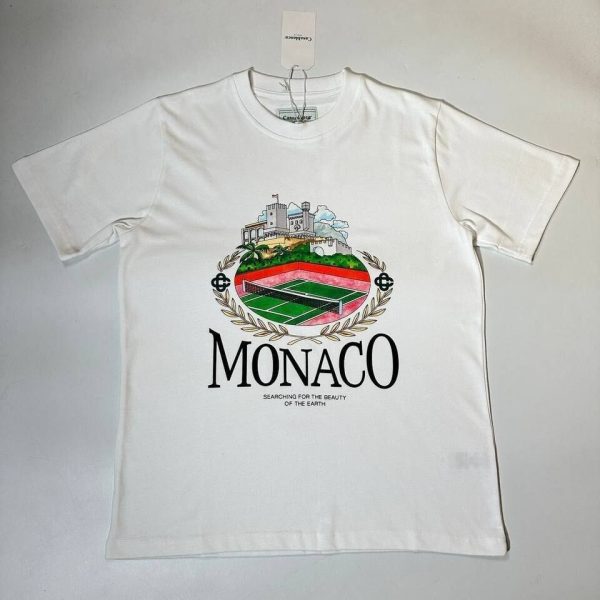 Casablanca Monaco T-Shirt in White Color