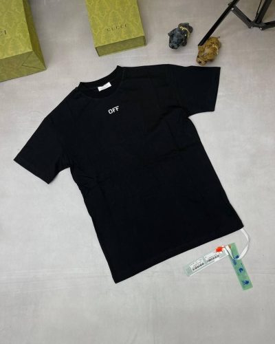 Off-White Men Women Reps Tshirts Clothes in black color