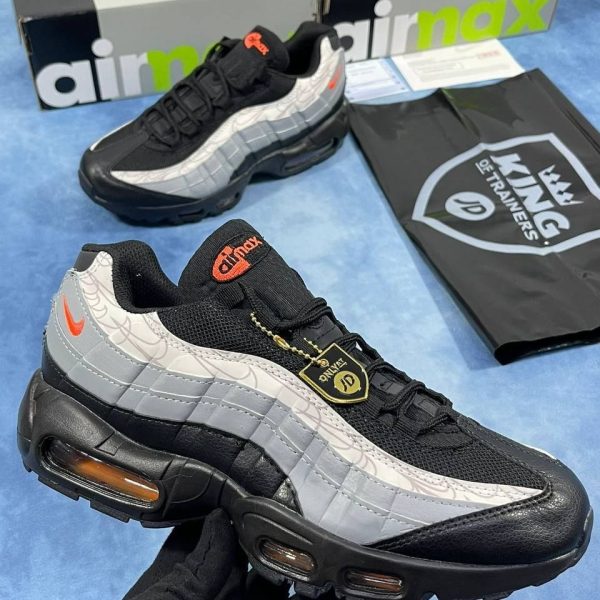 Nike Air Max 95 Track Red Smoke Grey 95s Men’s Sneakers Reps Sale UK JD Bag Badge