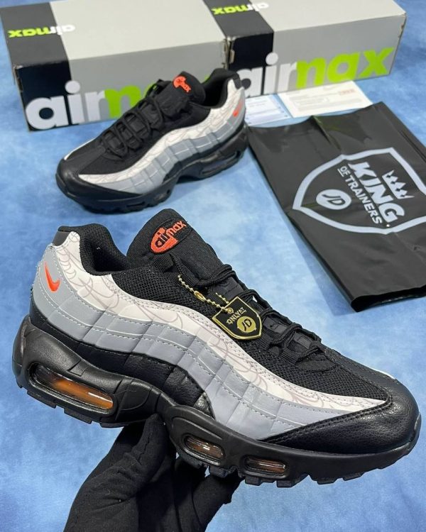 Nike Air Max 95 Track Red Smoke Grey 95s Men’s Sneakers Reps Sale UK JD Bag Badge