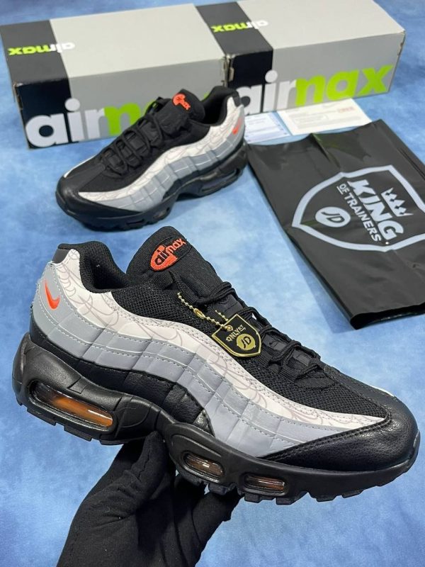 Nike Air Max 95 Track Red Smoke Grey 95s Men’s Sneakers Reps Sale UK JD Bag Badge