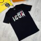 Dsquared Icon T-Shirts in black color of variation having a Splash of Multi Shades