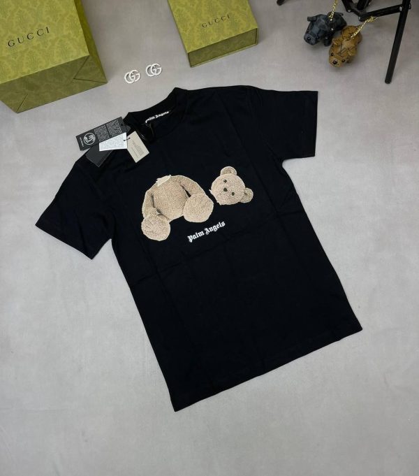 Palm Angels Teddy Bear Men’s Tshirts in black color Palm Angels Teddy Bear Men’s Tshirts in black color
