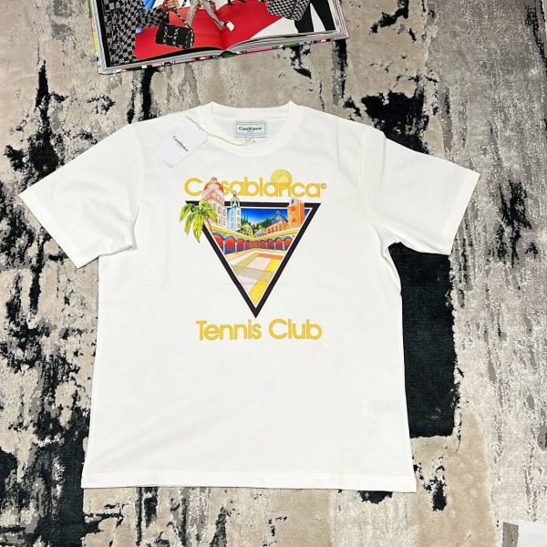 Casablanca Tennis Club Icon Outfit T-Shirts in white color