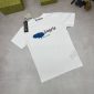 Palm Angels Sprayed Tshirt For Men’s in white with blue color