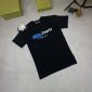 Palm Angels Sprayed Tshirt For Men’s in black with blue spray