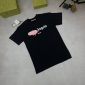 Palm Angels Sprayed Tshirt For Men’s in black with pink spray