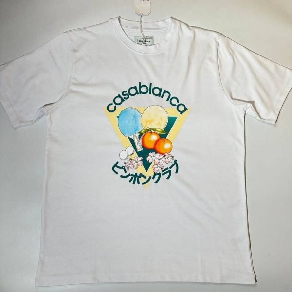 Casablanca Ping Pong Club T-Shirt in white color