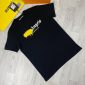 Palm Angels Sprayed Tshirt Print Crewneck T-Shirt black with yellow spray
