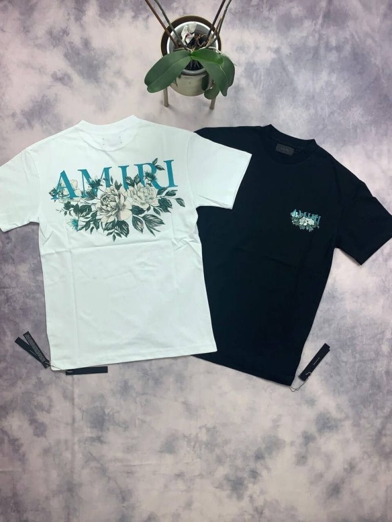 Amiri Men's Women's Cotton Replica T-shirts in black color