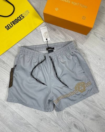 Versace Logo Printed Clone Quality Shorts in grey color