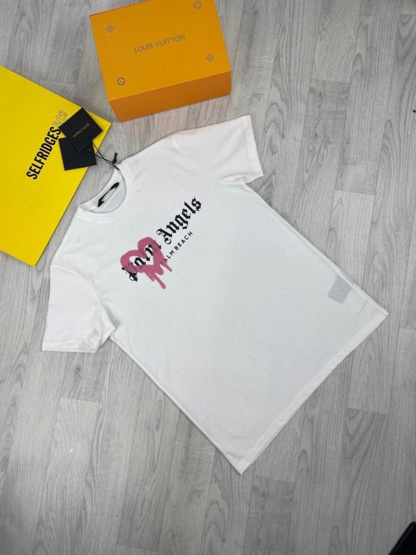 Palm Angles Beach Mens Spray Heart Love Best Design Copy white with pink spray Palm Angles Beach Mens Spray Heart Love Best Design Copy white with pink spray