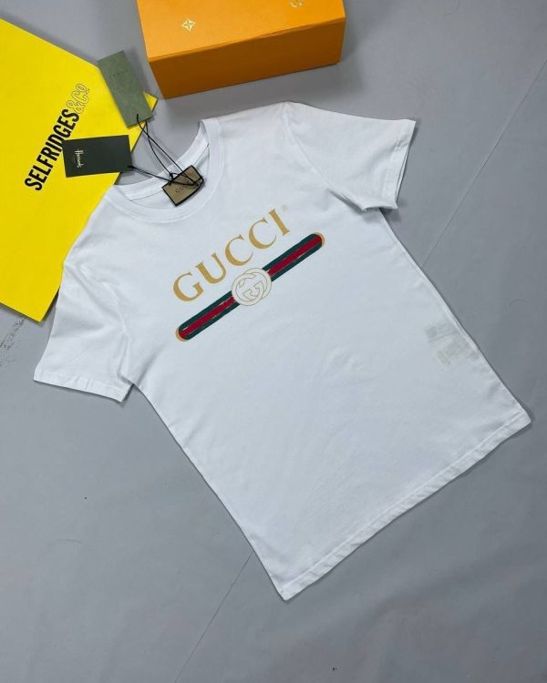 Gucci Selfridges Oversize Washed T-Shirt G Cotton in white color