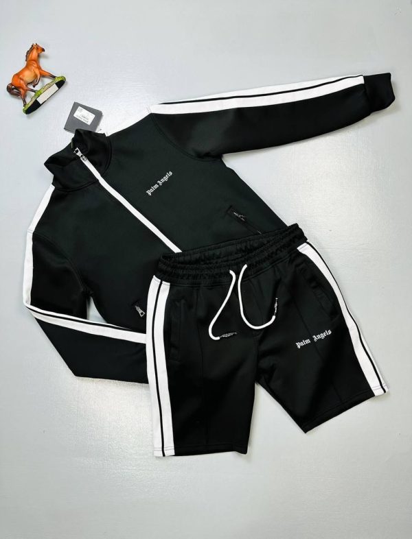 Palm Angels Tracksuit Shorts Set In black Color Palm Angels Tracksuit Shorts Set In black Color