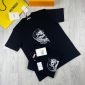 Alexander McQueen Tshirt Mens Skull Black Embroidered Graffiti in black color