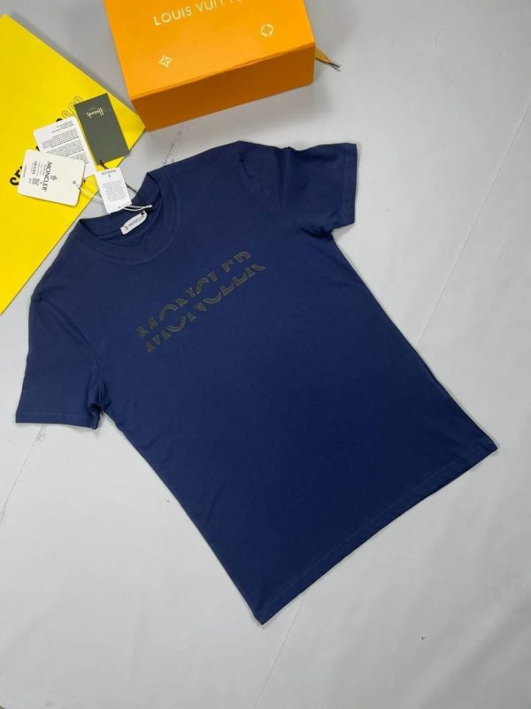 Moncler Men Women Replica T-shirts Iconic Reps Logo in blue color Moncler Men Women Replica T-shirts Iconic Reps Logo in blue color